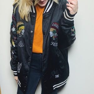 REASON Embroidered Bomber Jacket